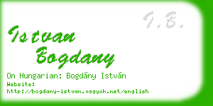 istvan bogdany business card
