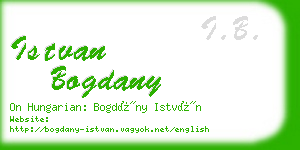 istvan bogdany business card